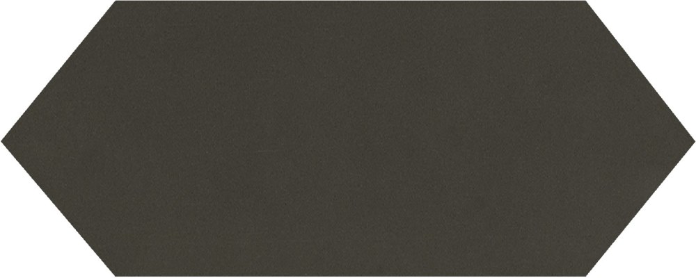 Керамическая плитка Monopole Cupidon Dark Grey Brillo Liso, цвет чёрный тёмный, поверхность глянцевая, шестиугольник, 100x300