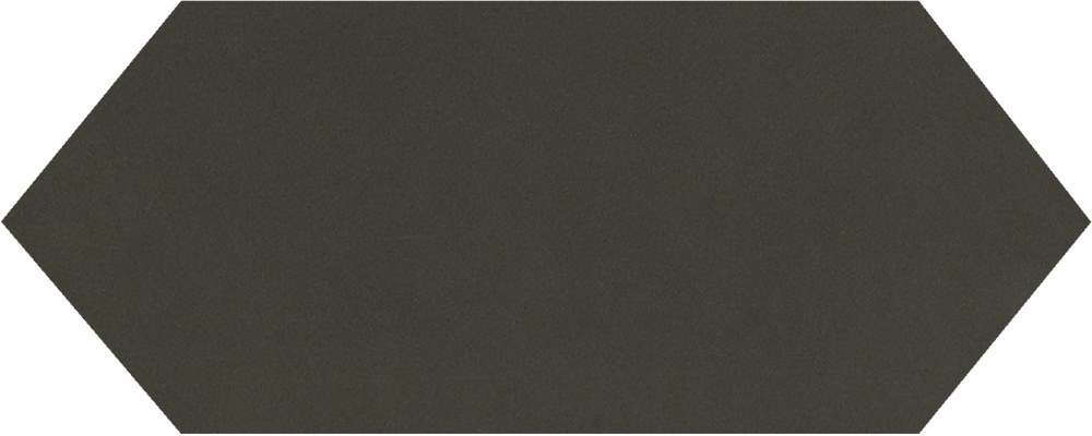 Керамическая плитка Monopole Cupidon Dark Grey Brillo Liso, цвет чёрный тёмный, поверхность глянцевая, шестиугольник, 100x300