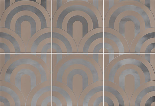 Керамическая плитка Vives Hanami Takada Nuez Plata VIV-HAN-080, цвет коричневый, поверхность глянцевая, прямоугольник, 230x335