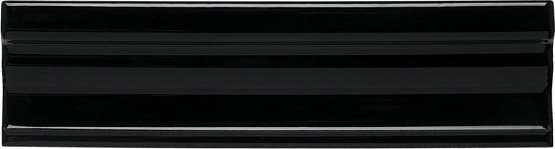 Бордюры Adex ADNE5439 Cornisa Clasica Negro, цвет чёрный, поверхность глянцевая, прямоугольник, 35x150