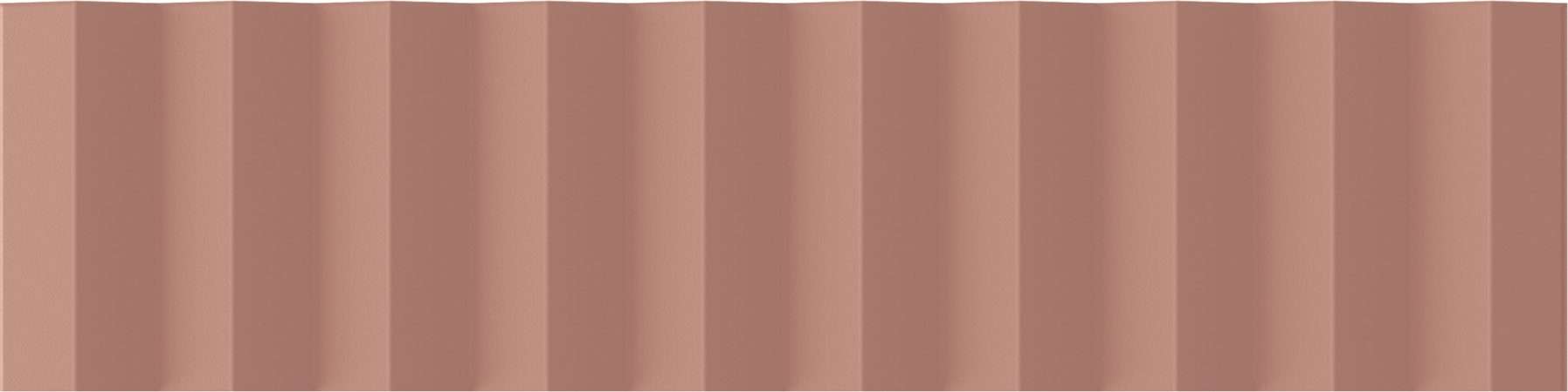 Керамическая плитка Wow Twin Peaks Up Cotto 131545, цвет терракотовый, поверхность матовая 3d (объёмная), под кирпич, 75x300