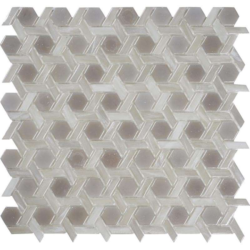 Мозаика Alma Mosaic Glamour AHX-20, цвет серый, поверхность глянцевая, прямоугольник, 297x302