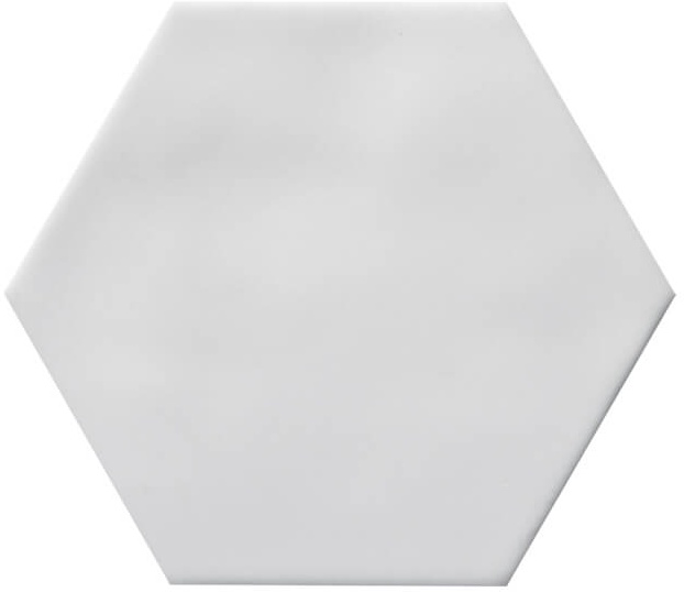 Керамическая плитка Adex Levante Hexagono Aire Matte ADLE1050, цвет белый, поверхность матовая, шестиугольник, 108x124