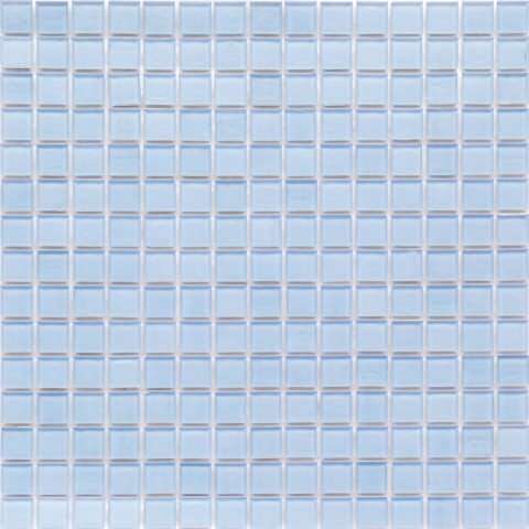 Мозаика Alma Mosaic Transparent TSA18, цвет голубой, поверхность глянцевая, квадрат, 200x200