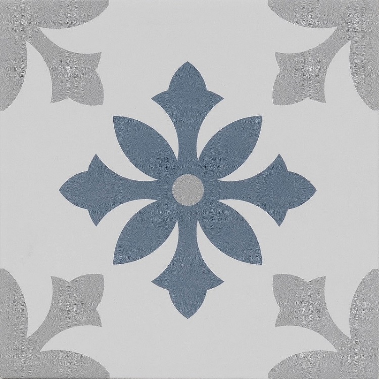 Керамогранит Gambini D_20 F4, цвет серый синий, поверхность матовая, квадрат, 200x200