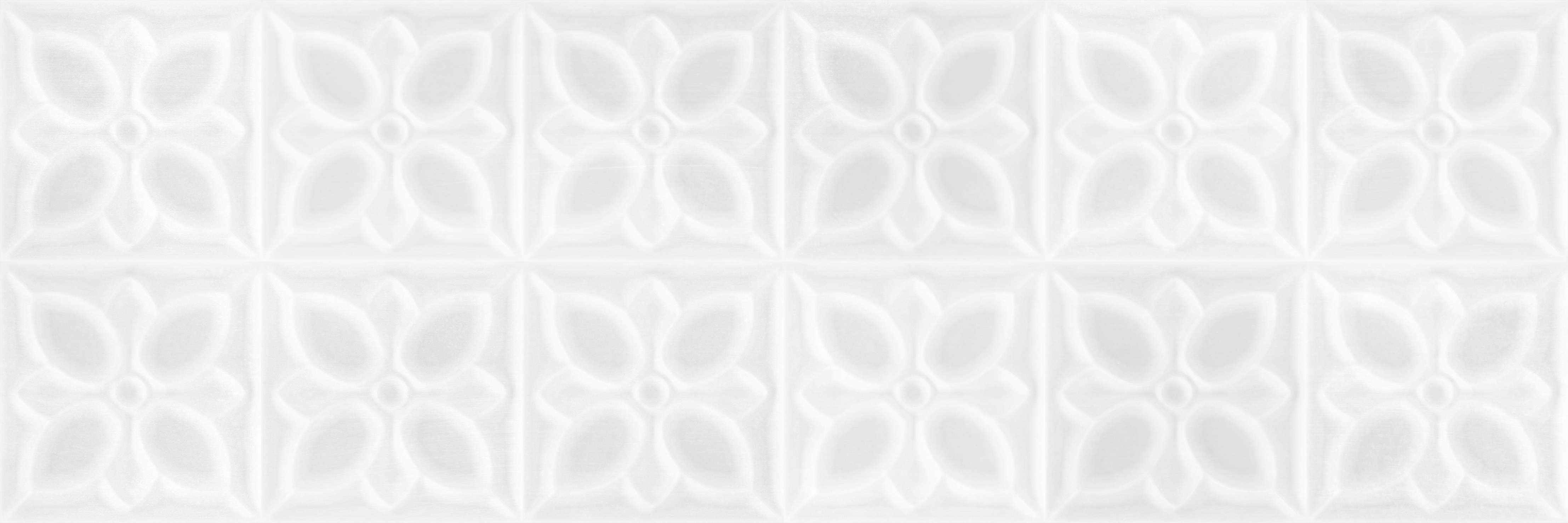 Керамическая плитка Meissen Lissabon LBU053, цвет белый, поверхность глянцевая рельефная, прямоугольник, 250x750