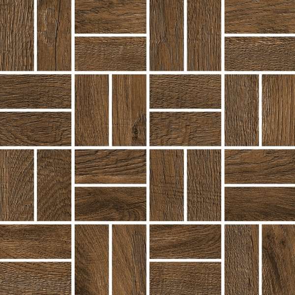 Мозаика Grasaro Italian Wood G-253/SR/m12, цвет коричневый, поверхность структурированная, квадрат, 245x245