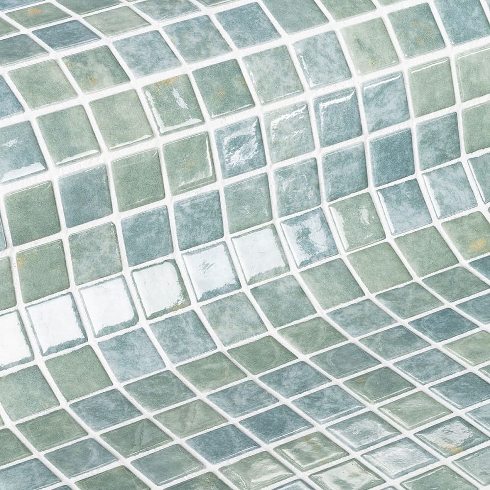 Мозаика Ezarri Gemma Peridot, цвет серый, поверхность глянцевая, прямоугольник, 313x495