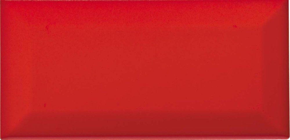 Керамическая плитка Ce.Si Metro Vermiglio Diamante, цвет красный, поверхность глянцевая, кабанчик, 75x150