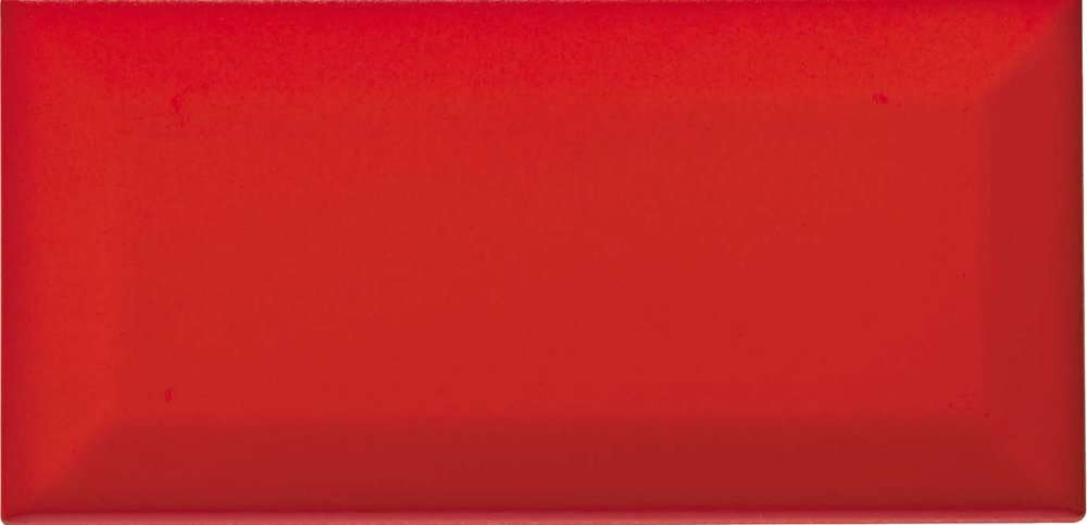 Керамическая плитка Ce.Si Metro Vermiglio Diamante, цвет красный, поверхность глянцевая, кабанчик, 75x150