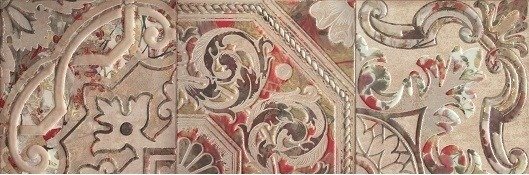 Декоративные элементы Latina Ceramica Baru Conjunto Habu Beige 1, цвет бежевый, поверхность глянцевая, прямоугольник, 250x750