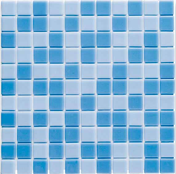 Мозаика Mosavit Combis-2 MC-201+MC-203, цвет голубой, поверхность глянцевая, квадрат, 316x316