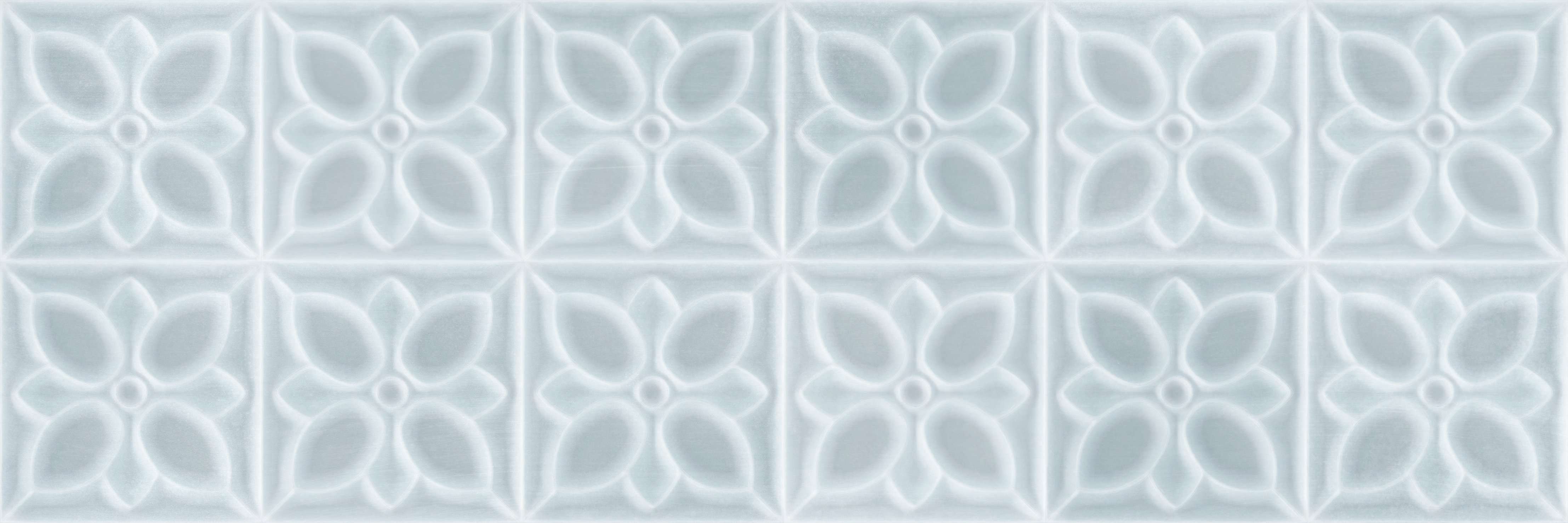 Керамическая плитка Meissen Lissabon LBU333, цвет голубой, поверхность глянцевая рельефная, прямоугольник, 250x750