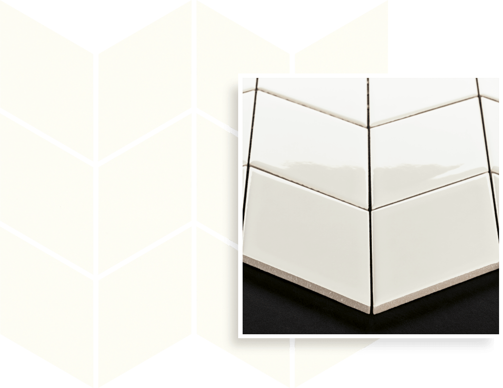 Мозаика Paradyz Uniwersalna Mozaika Prasowana Bianco Romb Braid, цвет белый, поверхность матовая, прямоугольник, 205x238