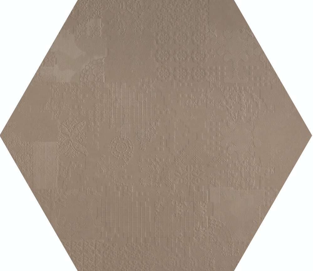 Керамогранит Mutina Dechirer Decor esagona Ecru PUDD35, цвет коричневый, поверхность матовая, квадрат, 1200x1200