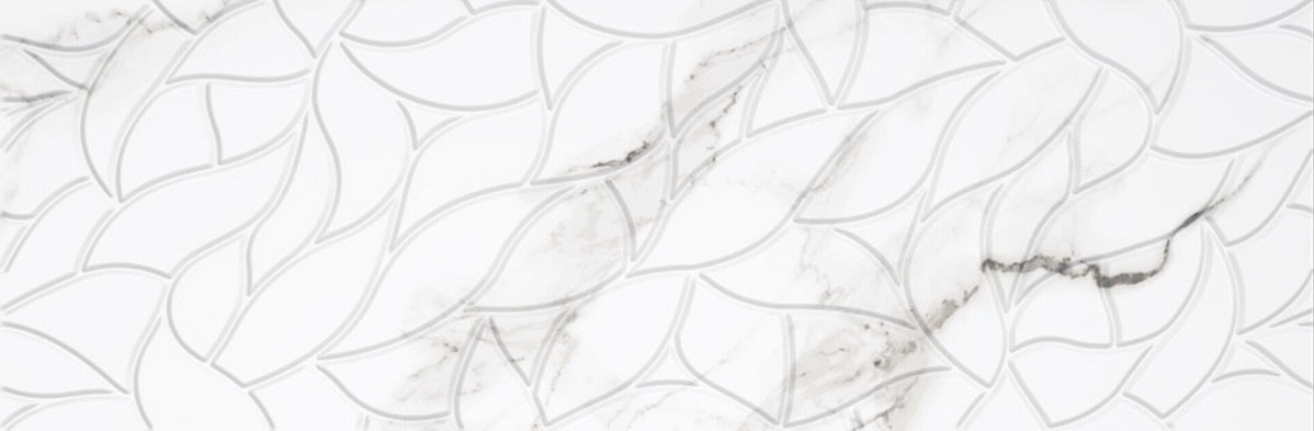 Декоративные элементы Gravita Carara Bianco Era, цвет белый серый, поверхность матовая рельефная, прямоугольник, 300x900