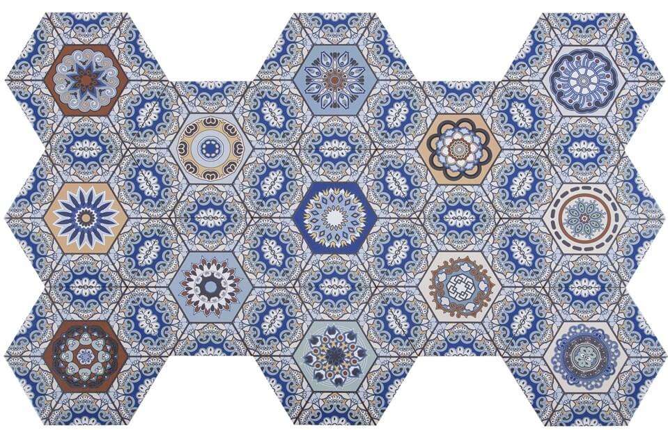 Керамогранит Realonda Sevres Azul, цвет синий, поверхность матовая, прямоугольник, 285x330