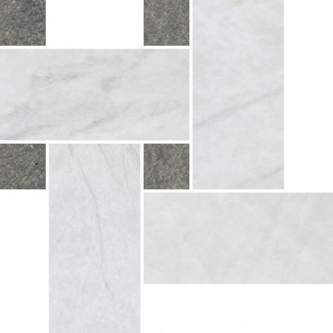 Мозаика Pamesa Cr.Pisa Malla Twisted White, цвет белый коричневый, поверхность полированная, прямоугольник, 210x260