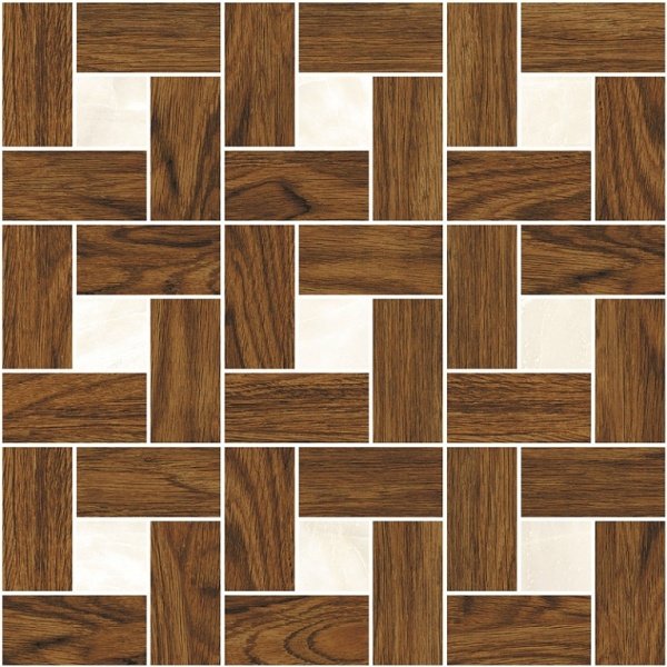 Мозаика Kerranova Village Brown K-213(900)/MR(SR)/m03, цвет коричневый, поверхность матовая, квадрат, 300x300