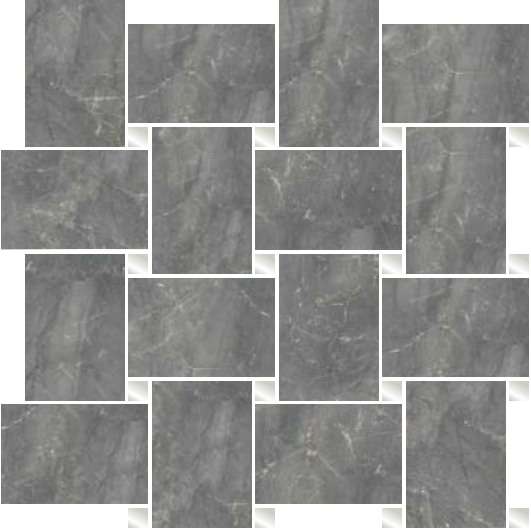 Мозаика Cerdomus Sybil Contrasti Silver Lev. con Tozz. Piombo 84499, цвет серый, поверхность полированная, квадрат, 300x300