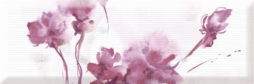 Декоративные элементы Estile Aure Decor Water Flowers 02, цвет розовый, поверхность матовая, прямоугольник, 150x450