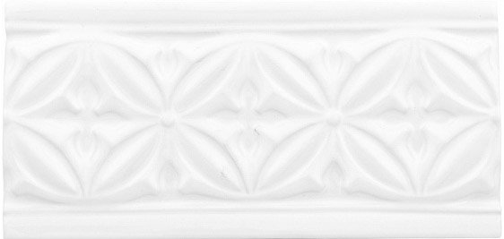 Бордюры Adex ADST4046 Relieve Gables Snow Cap, цвет белый, поверхность глянцевая, прямоугольник, 100x198