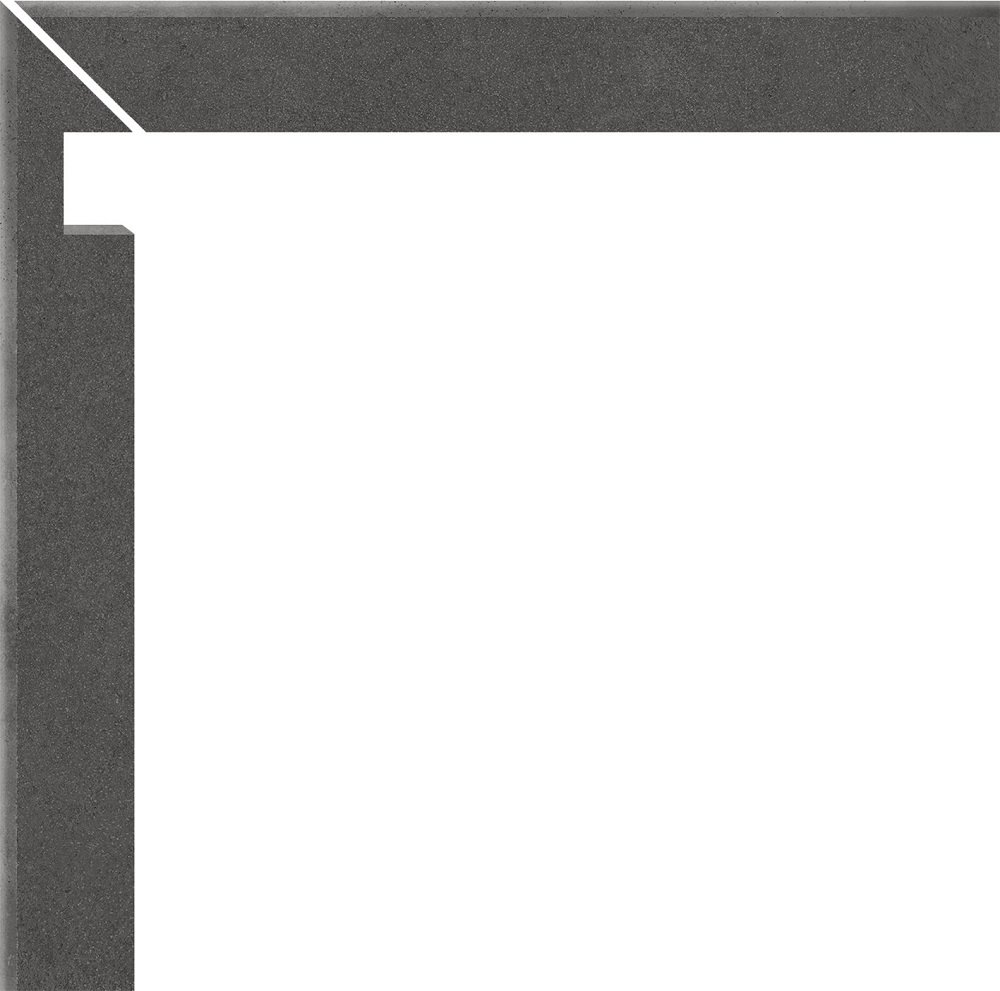 Бордюры Cerdomus Marne Battiscala Sn Lavagna Ret 460 72171, цвет чёрный, поверхность матовая, прямоугольник, 48x600