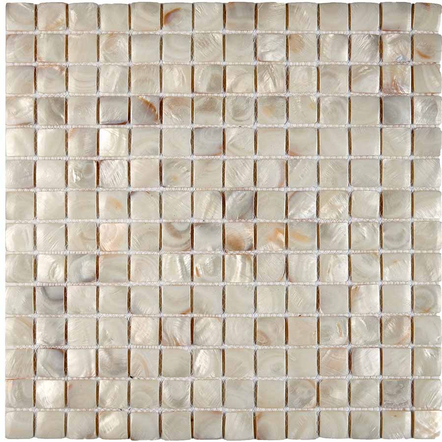 Мозаика Pixel Mosaic PIX703 Натуральный перламутр (20x20 мм), цвет бежевый, поверхность глянцевая, квадрат, 305x305