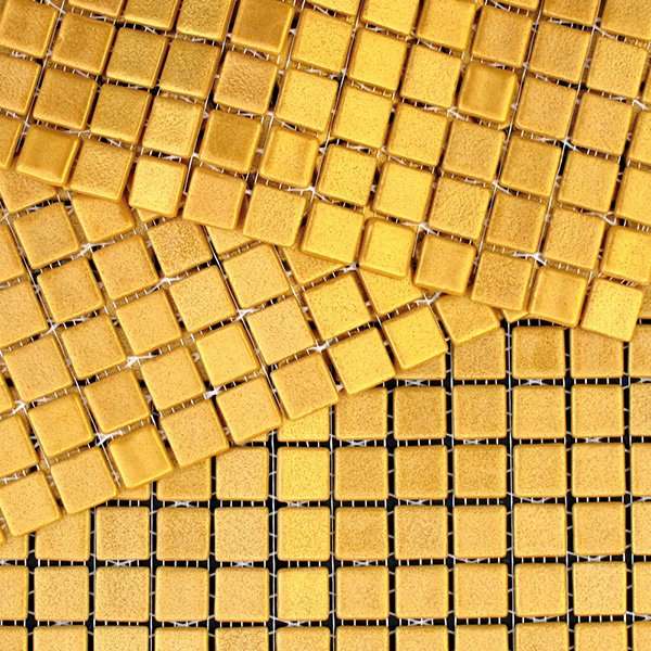 Мозаика Mosavit Metalico Oro, цвет жёлтый, поверхность глянцевая, квадрат, 316x316