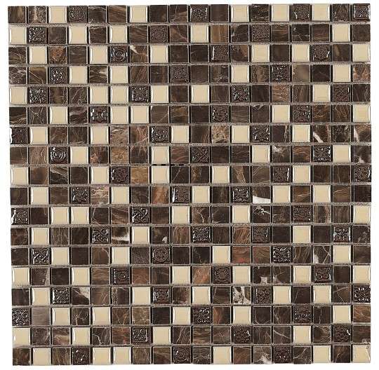 Мозаика Dune Contract Mosaics Avalon 186750, цвет коричневый, поверхность глянцевая, квадрат, 300x300
