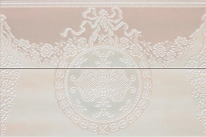 Панно Atlantic Tiles Sugar Decor Romulo Salmon Set (2), цвет бежевый, поверхность матовая, прямоугольник, 400x600
