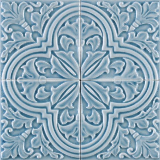 Керамическая плитка Grazia Formelle Algarve Cielo ALGA6, цвет голубой, поверхность глянцевая, квадрат, 130x130
