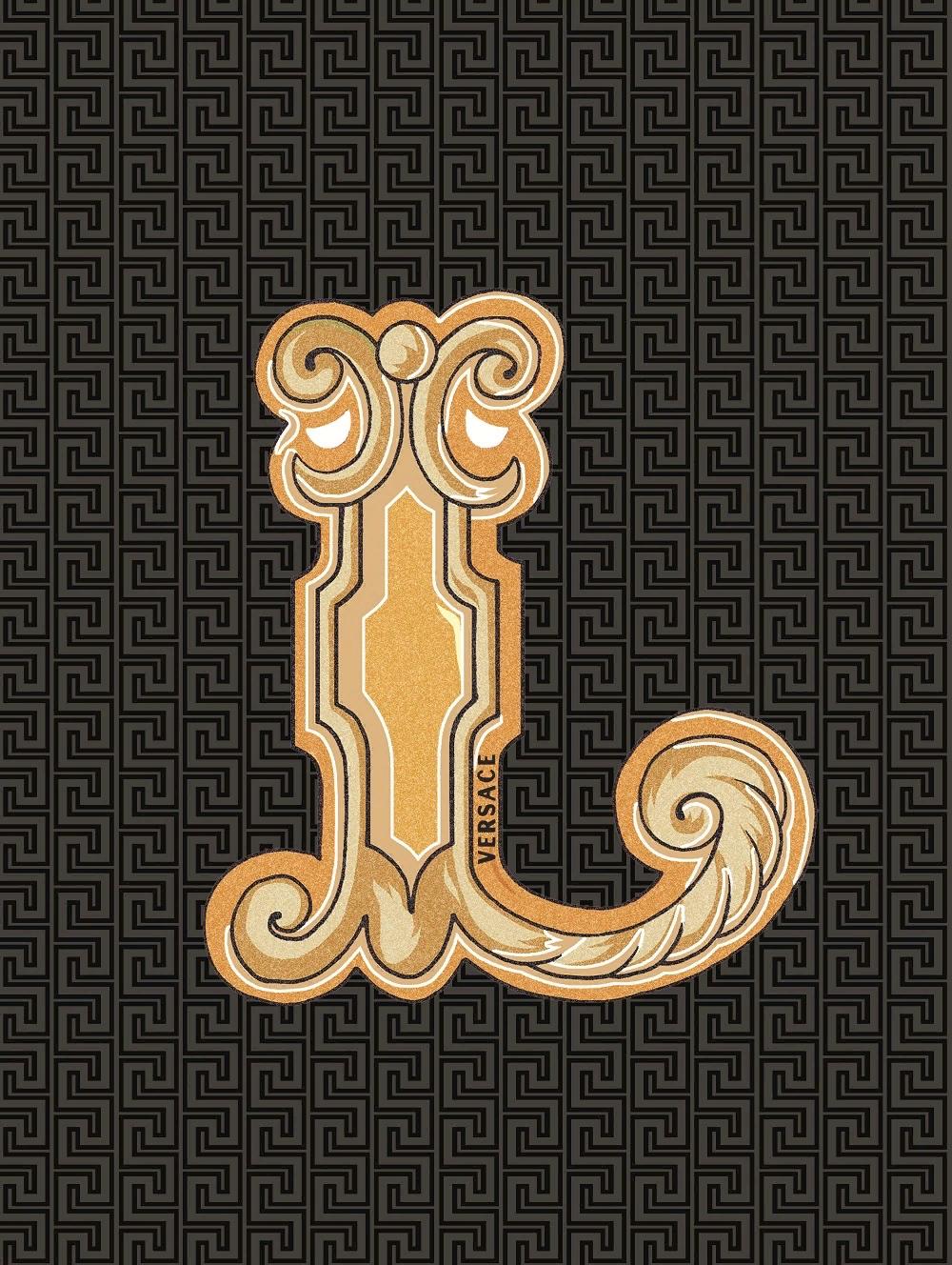 Декоративные элементы Versace Alphabet Lettera Nera L 48981, цвет разноцветный, поверхность глянцевая, прямоугольник, 145x194