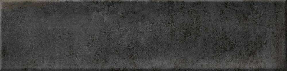 Керамическая плитка Grespania Rambla Azabache DRA90, цвет чёрный тёмный, поверхность глянцевая структурированная, под кирпич, 75x300