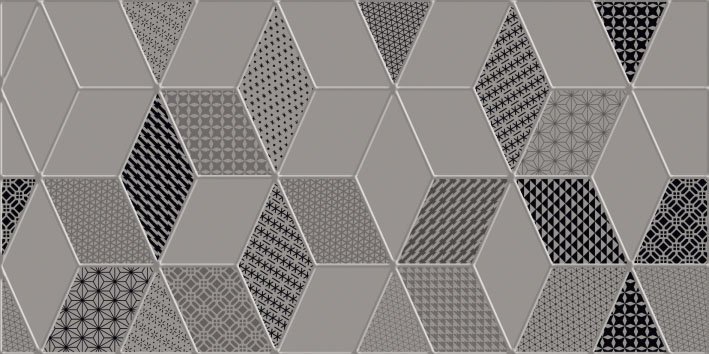 Керамическая плитка Керамин Тренд 2 тип 2, цвет серый, поверхность матовая, прямоугольник, 300x600