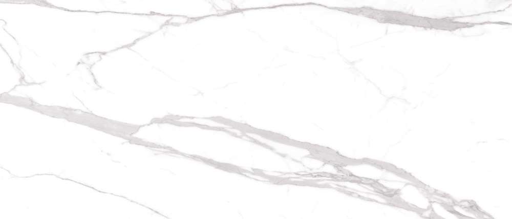 Широкоформатный керамогранит Cerdomus Omnia Statuario Levigato 88907, цвет белый серый, поверхность лаппатированная, прямоугольник, 1200x2800