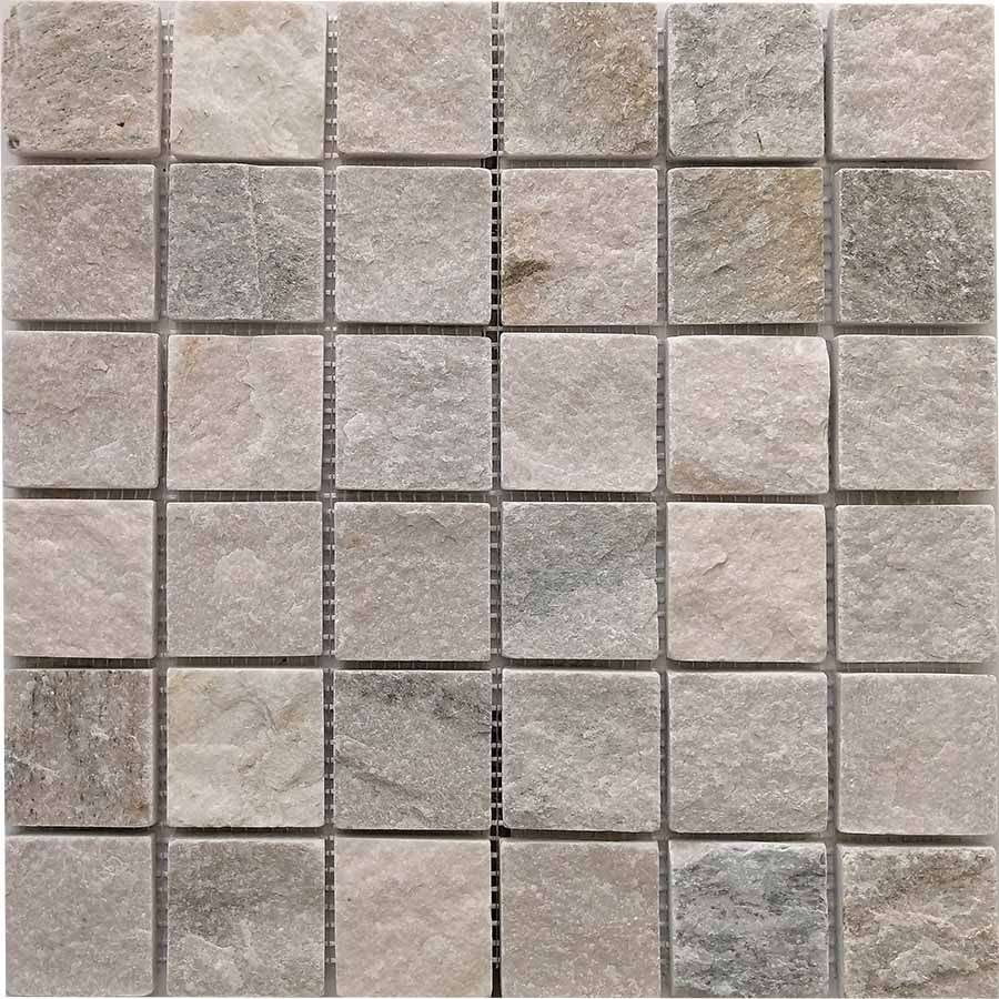Мозаика Pixel Mosaic PIX302 Сланец (48х48 мм), цвет серый, поверхность натуральная, квадрат, 305x305