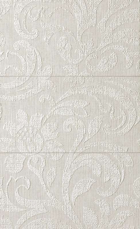 Панно Fap Milano&Wall Damasco Bianco Inserto Mix3 fNVZ, цвет серый, поверхность матовая, прямоугольник, 560x915
