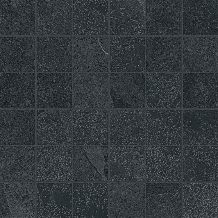Мозаика Italon Materia Titanio Mosaico 610110000253, цвет чёрный, поверхность патинированная, квадрат, 300x300