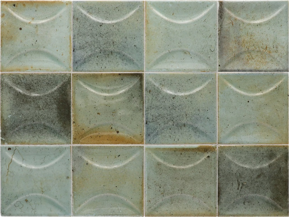 Керамическая плитка Equipe Hanoi Arco Celadon 30024, цвет серый, поверхность глянцевая, квадрат, 100x100