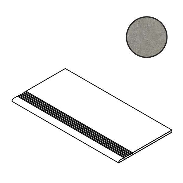 Ступени Kerranova Etagi K-2015/MR/st01/294х1200x10, цвет серый, поверхность матовая, прямоугольник, 294x1200