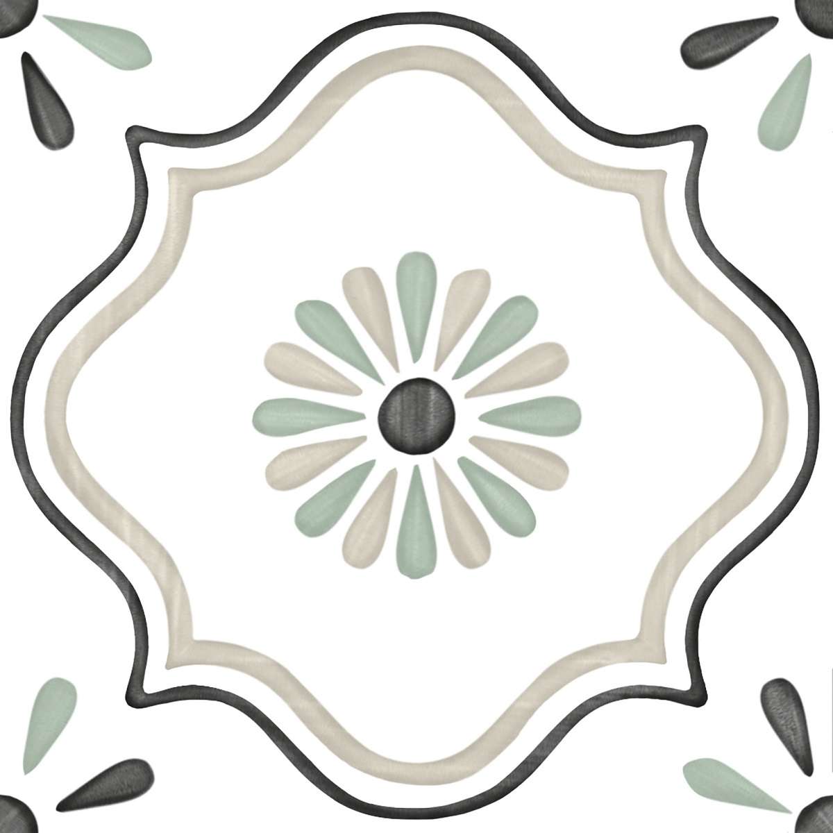 Керамогранит Harmony Tanger Sand Flower 31084, цвет разноцветный, поверхность матовая, квадрат, 123x123