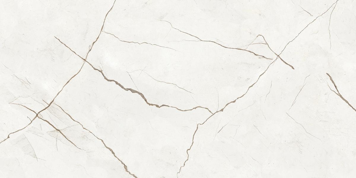 Керамогранит Laparet Alice Crema, цвет белый, поверхность полированная, прямоугольник, 600x1200