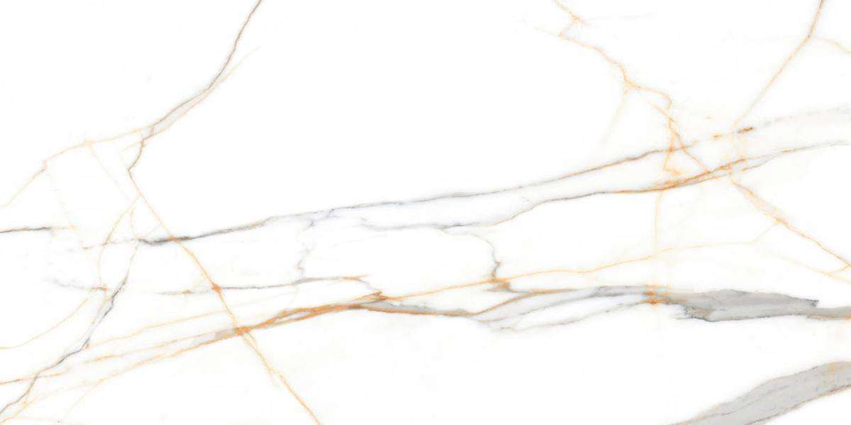 Керамогранит Laparet Calacatta Milan Polir, цвет белый серый бежевый, поверхность полированная, прямоугольник, 600x1200
