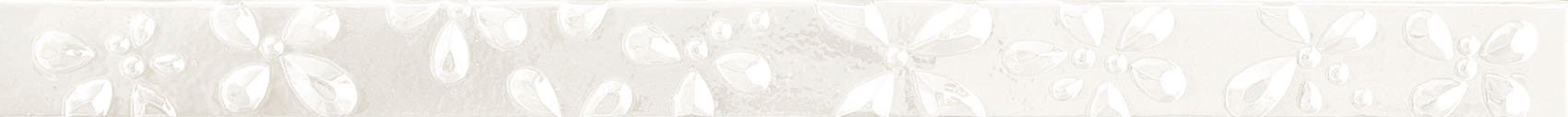 Бордюры Epoca Le Vernis Lotus Listelo Pergamon, цвет белый, поверхность глянцевая, прямоугольник, 40x502