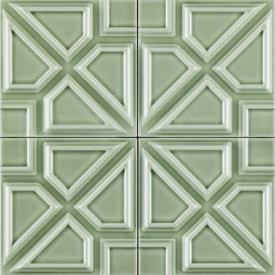 Керамическая плитка Grazia Formelle Milano Timo MILA4, цвет зелёный, поверхность глянцевая, квадрат, 130x130