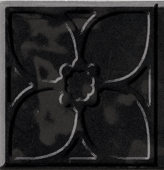 Вставки Cifre Bulevar Altair Black Taco, цвет чёрный, поверхность глянцевая, квадрат, 100x100