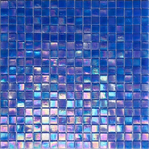 Мозаика Alma Mosaic Flicker NE24, цвет синий, поверхность глянцевая, квадрат, 150x150
