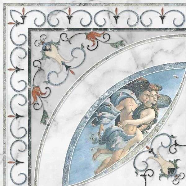 Декоративные элементы Europa Ceramica Calacatta Louvre Esquina Decor, цвет разноцветный, поверхность глянцевая, квадрат, 450x450