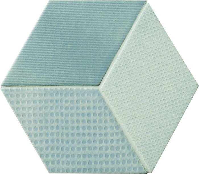 Керамическая плитка Mutina Tex Blue RETX07, цвет бирюзовый, поверхность матовая, прямоугольник, 115x200